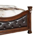 thumbnail image 3 of Jax Traditional Queen Size Bed Tufted Upholstered Headboard Cherry Brown, 3 of 5