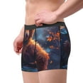thumbnail image 2 of Pofeuu Lazy Stone Bear Print Men’s Boxer Briefs, Moisture-Wicking Underwear, Regular,Trunk-Medium, 2 of 5