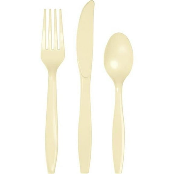 Hoffmaster Group 010435 Premium Plastic Cutlery Assortment, Ivory - 24 per Case - Case of 12