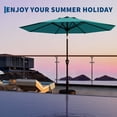 thumbnail image 3 of Garvee 10 feet Outdoor Patio Umbrella, with Push Button Tilt & 8 Sturdy Ribs, Emerald Green, 3 of 8