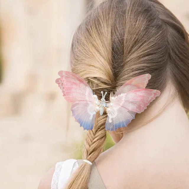 Pinza de pelo de mariposa Pinza de garra para el pelo, Regalos ñas y mujeres, Gorros ños Clip de accesorios para el cabello lindo, Acces rosado azul Fernando Pinza para el cabello