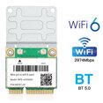 thumbnail image 1 of Tri Band 5374Mbps WiFi 6E AX210 Mpe-AXE3000H/ AC7265 Wireless Card BT 5.3 For Mini PCIE Wi-Fi Adapter Win10 For Desktop/Laptop AX3000H WiFi 6, 1 of 6