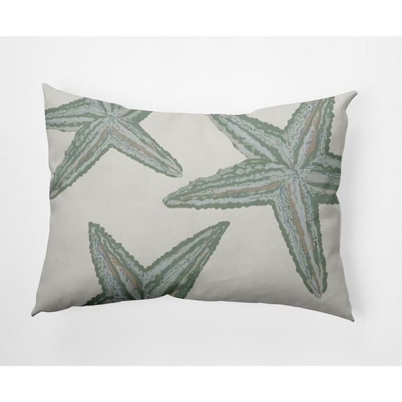 E by Design Starfish Constellation Nautical Indoor/Outdoor Lumbar Throw Pillow