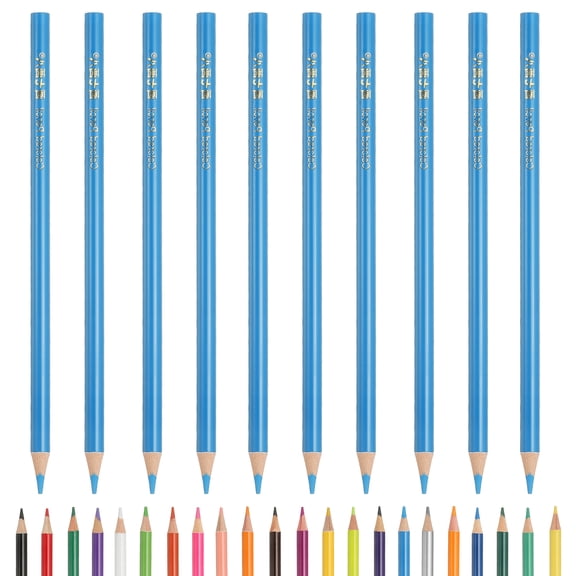 Sky Blue Color Drawing Pencils for Adult Coloring Books, 10 Pcs