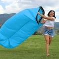 thumbnail image 4 of Inflatable Lounger Air Sofa Chair–Camping & Beach Accessories–Portable Water Proof Couch for Hiking, Picnics, Outdoor, Music Festivals & Backyard–Lightweight and Easy to Set Up Air Hammock, 4 of 8