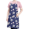 thumbnail image 5 of Pioneer Flower Floral Print Pattern Apron for Women and Men, Cotton Linen Waterproof with Pockets, Adjustable, 33x27 Inch for Kitchen, Gardening, BBQ, Salon, 5 of 6
