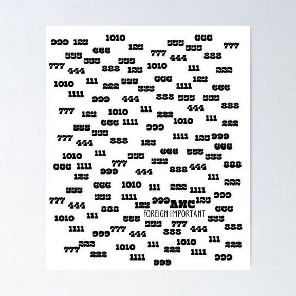 All The Angel Number'S Poster- Unframed Poster | Wall Art | Perfect For Home Decor & Gifts, 8x12