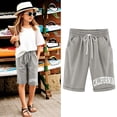thumbnail image 2 of Tween Girls Hiking Cargo Shorts Kids Bermuda Shorts Elastic Waist Shorts Solid Color Shorts Comfy Shorts Summer Casual Shorts with Pockets 3-13 Years, 2 of 4