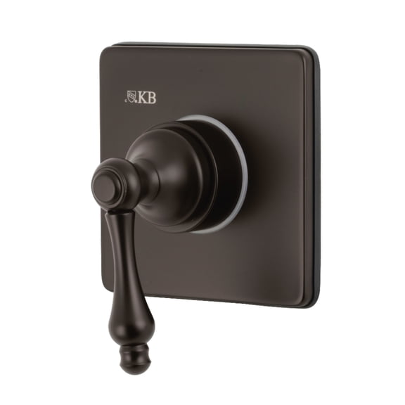 Kingston Brass KS3045AL Single-Handle Three-Way Diverter Valve with Square Trim Kit in Oil Rubbed Bronze