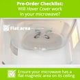 thumbnail image 2 of Fawoonu Protection Magnétique contre les Éclaboussures au Micro-Ondes avec Couvercle Rabattable, Matériau ABS Transparent, 12.8x11.6x3.1 Pouces, Lavable au Lave-Vaisselle et Sans BPA, Compatible avec la Plupart des Assiettes et Bols, 2 of 6