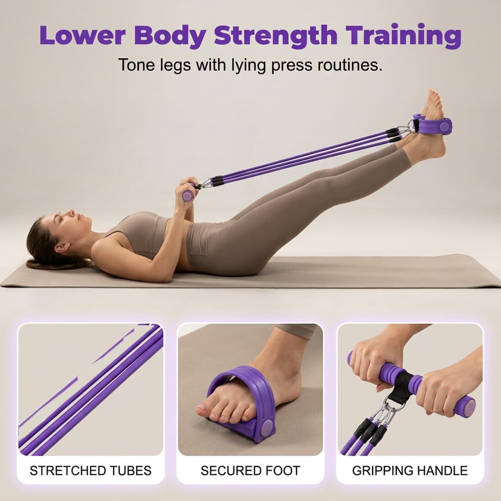 Pedal Resistance Band with Handle, 2026 New Removable Multifunction Tension Rope for Foot Pedal Pull, Back Stretch & Chest Expand, Home Exercise Equipment