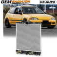 thumbnail image 2 of M-AUTO 1570 Aluminum Radiator OE Replacement fit for 1992-2000 Honda Civic, 1993-1997 Honda Civic Del Sol, Manual Transmission Models & Vehicles with B16 DOHC Motors, 2 of 10