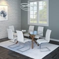 thumbnail image 3 of Chaise similicuir/Chrome(ensemble de 2) blanc, 3 of 6