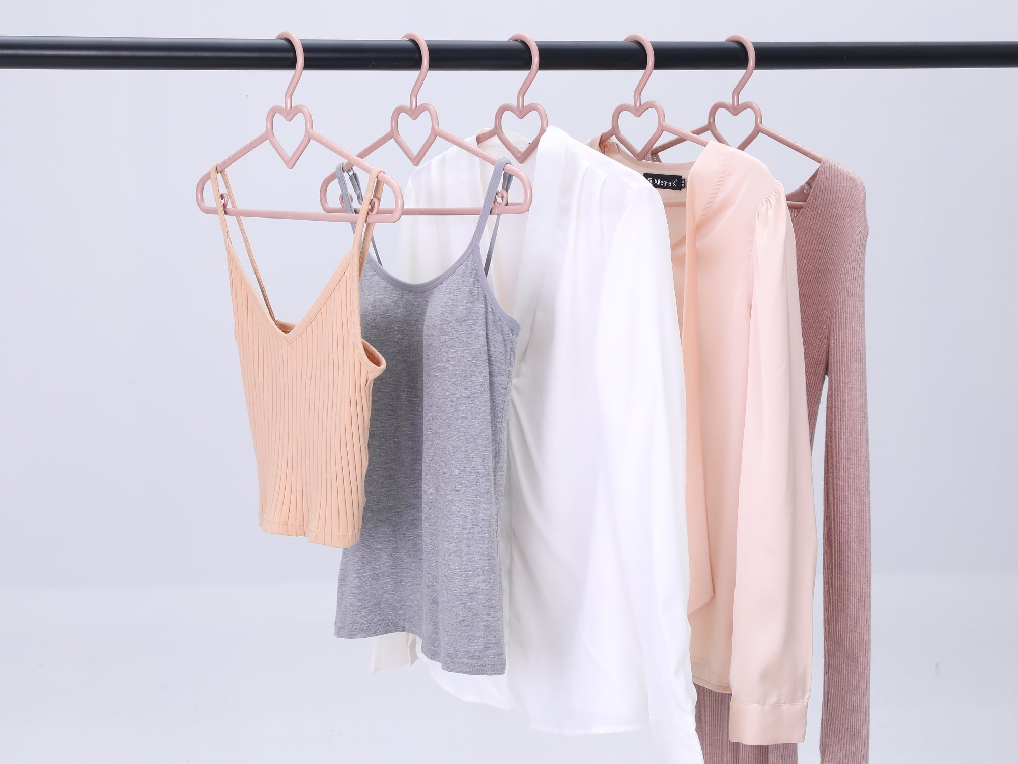 Unique Bargains Plastic Non-Slip Hangers for Clothing Closet Coats 20 Packs Pink