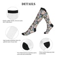 thumbnail image 5 of Lsque Rose Flowers Pattern Sport Compression Socks for Men & Women 15-20 mmHg Knee High Nurse Pregnant Running Medical and Travel Athletic, 5 of 6