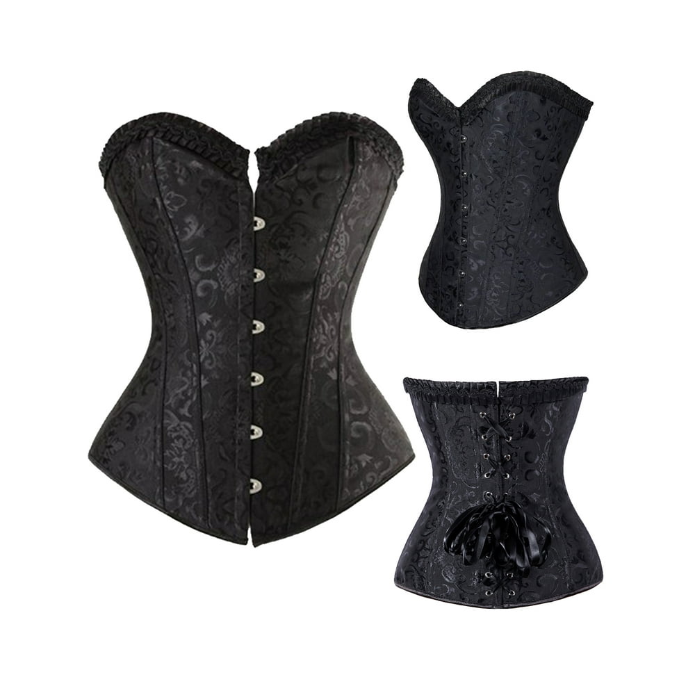 YouLoveIt YouLoveIt Women's Corset Bustier Boned Fancy Dress Body