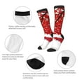 thumbnail image 3 of Gaeub Red Maple Leaf Printed Design Socks Stretchy High Tube Socks for Men Women Teens , Softball Soccer Socks for Hiking, Sport, 3 of 6