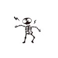 thumbnail image 1 of XIANXIAN Dancing Skeleton Car Sticker Decal, Cute Halloween Vinyl Decal, Waterproof Self-Adhesive Car Decoration Sticker, Car Bumper Decal for Window, Laptop, Refrigerator, Wall, Door (Black), 1 of 5