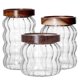 thumbnail image 4 of Transparent Glass Storage Jars with Airtight Lid for Food 3 Pieces Multipurpose Containers, 4 of 5