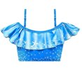 thumbnail image 5 of Toddler Girls Princess Swimsuit Two Pieces Ruffle Bathing Suit Tankini Swimwear, 5 of 5