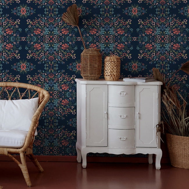 Medallion Floral Peel & Stick Wallpaper