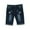 Dark Blue, variant on WREESH Men's Casual Denim Shorts Zipper Button Elastic Waist Jean Shorts with Pockets Straight Leg Short Pants Blue
