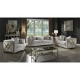 thumbnail image 6 of Pemberly Row Modern Sofa in Gold Finish Made with Wood in Cream Color, 6 of 7
