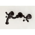 thumbnail image 2 of Kingston Brass KS3122AX Vintage 2-Handle Wall Mount Bathroom Faucet, Polished Brass, 2 of 7