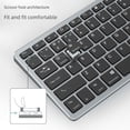 thumbnail image 2 of Juego de teclado y ratón inalámbricos de 2,4 g con base de tijera para ordenador portátil de oficina, juego de teclado y ratón silenciosos con Bluetooth, 2 of 4