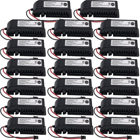 (Pack of 20) MR-J3BAT 3.6V 2000mAh ER6VC119A/B PLC CNC Battery with Plug for ER6VC119A/B MELSERVO MR70