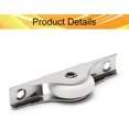 thumbnail image 3 of HUGFEGWE 10pcs 25mm Dia Nylon Single Wheel Electroplating Sliding Door Window Pulley Stainless Steel Shell Replacement Sliding for for Screen Door Wardrobe Cupboard Closet White Silver Tone, 3 of 7