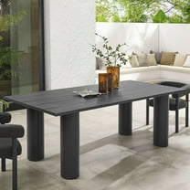 Modway Nautica Outdoor Patio 87" Rectangular Aluminum Dining Table in Graphite