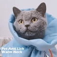 thumbnail image 4 of Cat Recovery Collar For Wound Healing Soft Adjustable Anti-Lick Protector Lightweight Waterproof Fasteners With Breathable Sponge Filled High-Density Twill Composite Fabric For, 4 of 6