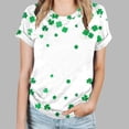 thumbnail image 1 of Meichang Hauts de Vacances pour Femmes St Patricks Day T-Shirt Décontracté Manches Courtes Tops Graphiques Trèfle T-Shirts Col Rond Chanceux pour Femmes, 1 of 5