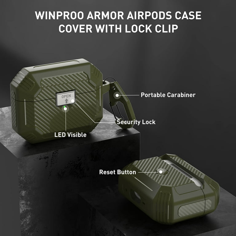 Maxjoy for AirPods Pro 2 Case, Unique Hard Protective Shockproof Airpod Pro  2nd Generation Cover with Keychain Compatible with Apple AirPods Pro 2022