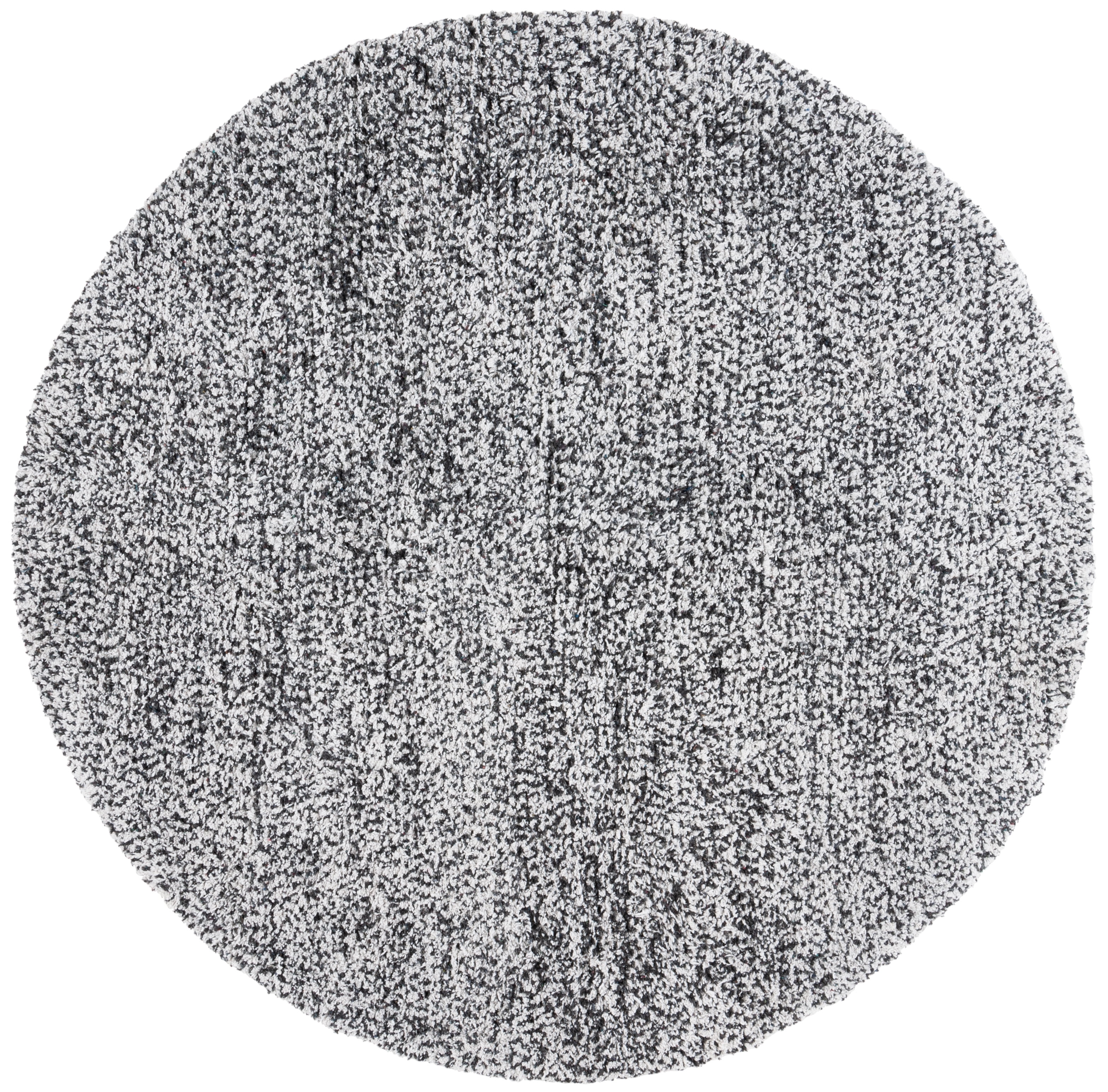 SAFAVIEH Berber Deena Distressed Area Rug, Ivory/Black, 6' x 6' Round