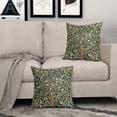 thumbnail image 6 of Green Tree Pillow Covers 16X16 Inch Set of 2 Watercolor Forest Bird Floral Leaves Decorative Pillow Cases Spring Vintage Leaf Flower Cushion Case Farmhouse Home Decor for Sofa Couch, 6 of 6