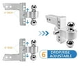 thumbnail image 2 of Adjustable Trailer Hitch Aluminum Drop Hitch (Fits 2.5'' Receiver), 6 Inch Drop/Rise, 2 of 6