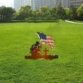 Garden Flag Holder Stand Heavy Duty Independence Day Veterans Memorial