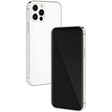 without Logo - Non Working Replica 1:1 Phone Dummy Display Phone Model for Phone 12 Pro / 12 Pro Max Fake Model Toy (Silver Blackscreen, 6.7inches)