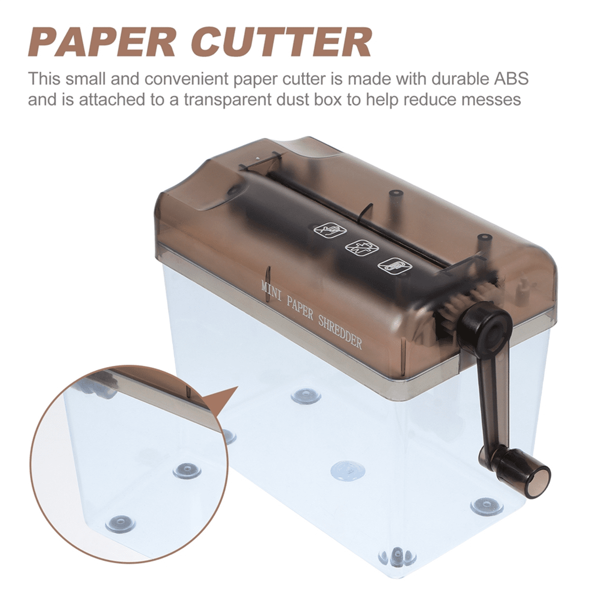 NEW Paper Shredder Desktop Manual Mini Hand Cutting Tool A4 Machine Documents Crusher for Home