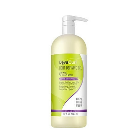 ($46 Value) Devacurl Light Defining Hair Gel Soft Hold Curl Styler, 32 (Best Product To Hold Curls)
