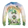 thumbnail image 2 of Happy St. Patrick’s Day Bull Terrier with Green Hat Shamrocks Rainbow All Over Print 3D Sweatshirt Unisex Merch Bully Dog Lovers Gifts Idea - 03007, 2 of 6