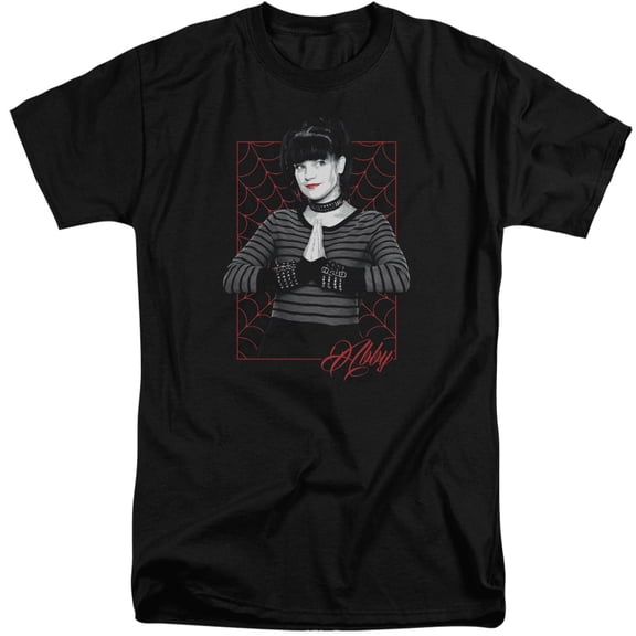 Ncis Abby Webs Adult Tall T-Shirt Black