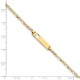 thumbnail image 4 of 14K Yellow Gold bracelet Childrens 6 in 5 mm 6in Engraveable Plate with Stamped-Out Heart Baby Child ID, 4 of 4
