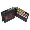 thumbnail image 6 of MARSHAL Fishermans RFID Blocking Vintage Leather Bifold Wallet with Debossed Bass Design for Outdoorsmen Black, 6 of 9