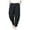 Black, variant on Yuhangmm Men's Casual Elastic Mid Waist Loose Fit Solid Trousers Black M