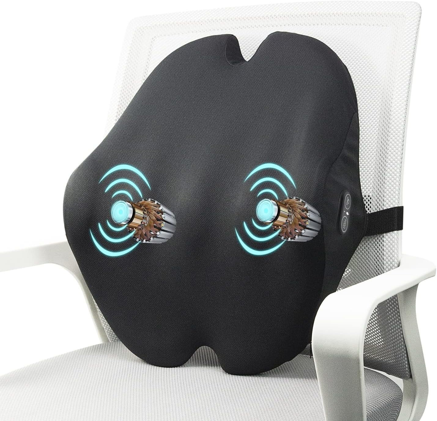 Foamula Vibrating Lumbar Support Pillow for Office Chair and Car Couch