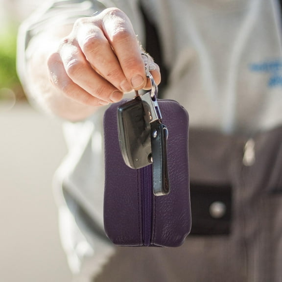 SWETRACE Purple Key Case Wallet Pouch with 1Pcs Card Bag for Men and Women Everyday Use