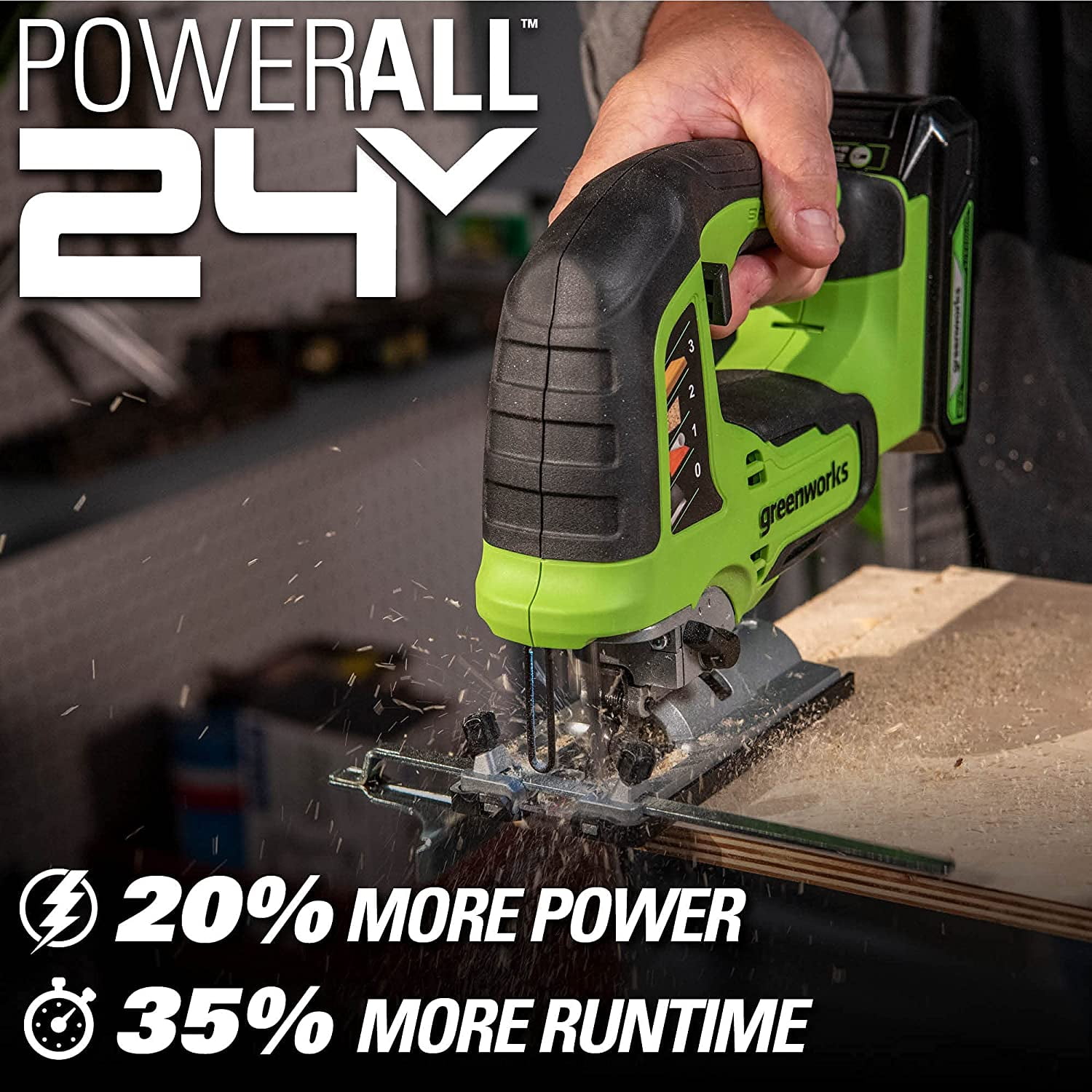 Greenworks 24V Brushless Jig Saw, Battery Not Included 3601202